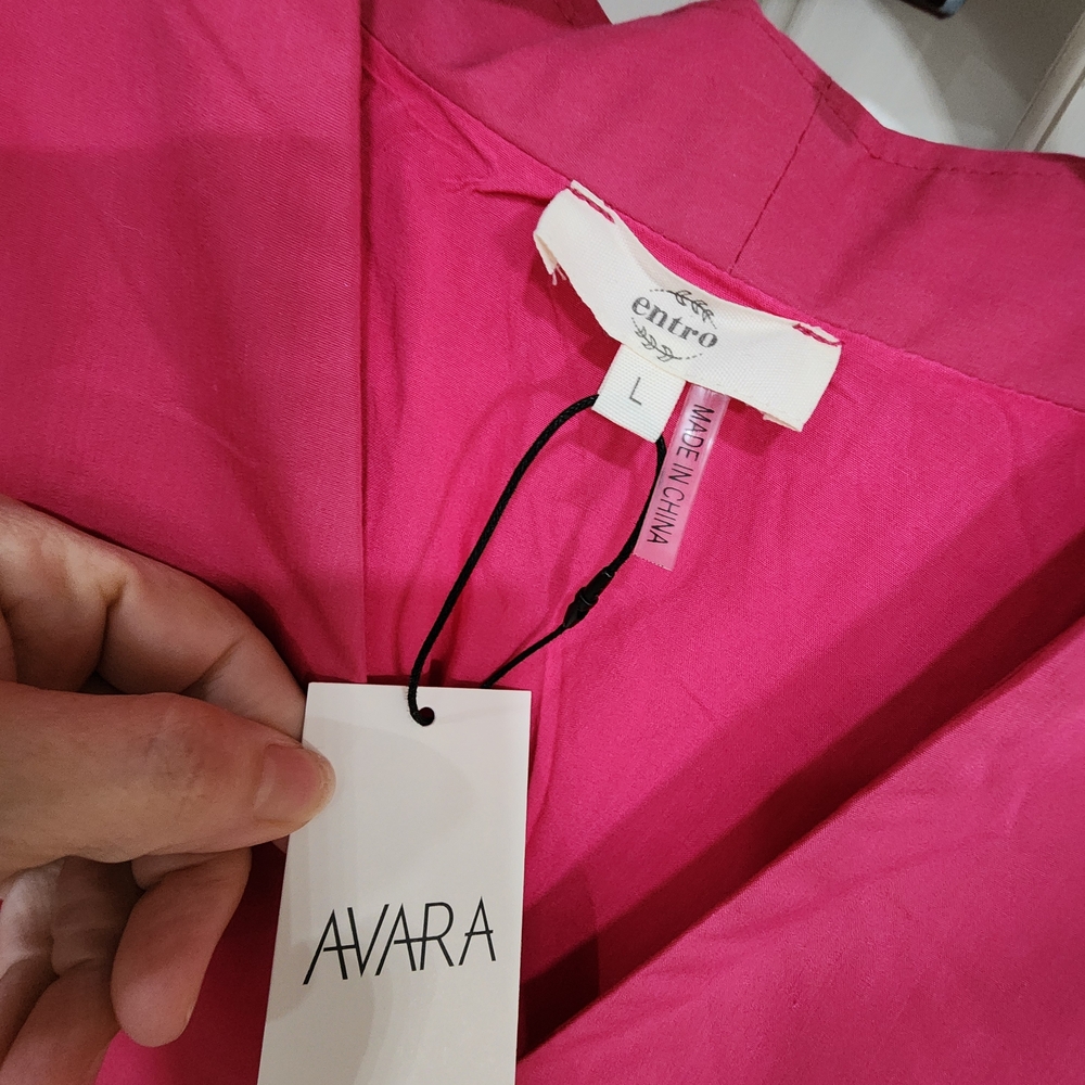 Evette Magenta Pink Zip Front Midi Dress By Avara. - Picture 4 of 13